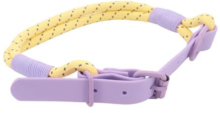 Beowanzk Hundehalsband, reflektierendes Hundehalsband, Supreme mit weichem & starkem Nylon, Hundehalsbänder für kleine, mittelgroße Hunde (Lila-Gelb, M)