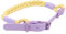 Beowanzk Hundehalsband, reflektierendes Hundehalsband, Supreme mit weichem & starkem Nylon, Hundehalsbänder für kleine, mittelgroße Hunde (Lila-Gelb, M)