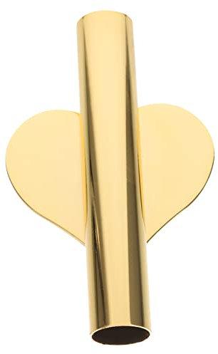 PAMINGONO Wandvase Herzform Aus Goldfarben Wandmontiert Langlebiger Wandblumenhalter Dekorative Rohrvase Für Zimmer Küche Schlafzimmer Minimalistische Wanddeko