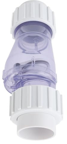 CHICIRIS Clapet Anti-Retour de Piscine Professionnel, 1.5 Pouces, Clapet Anti-Retour Transparent, équipement de Piscine
