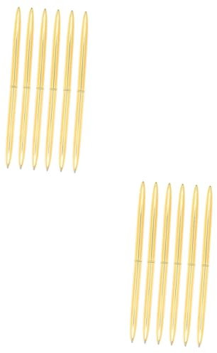 HAPINARY 12pcs Ballpoint Pens Metal Ink Pen Blue Ink Office Stationery School Supplies Boys and Girls Adults Alternative