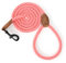 Mile High Life Laisse pour chien en corde de coton tressé avec pointe en cuir et pointe en cuir – Fermoir en métal robuste, 1,8 m d'épaisseur – Mariage, laisse de promenade pour chiens de taille