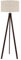 LEPOWER Wood Tripod Floor Lamp, Mid Century Standing Lamp, Modern Design Studying Light for Living Room, Bedroom, Study Room and Office, Flaxen Lamp Shade Walnut Tripod