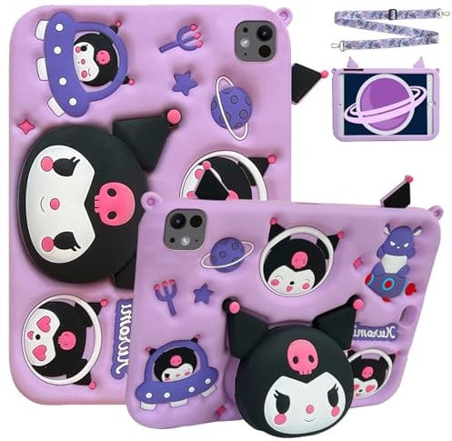 A-BEAUTY Custodia Bambini Compatibile con Xiaomi Mi Pad 5/Mi Pad 5 Pro 11 2021, Cover Protettiva in Silicone Antiurto con Supporto, Tracolla, Viola