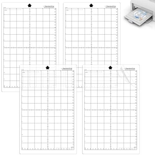 Schneidematte Für Silhouette Portrait, 4 Stück 8x12 Zoll Klebstoff Schneidematte, Transparent Vinyl Schneidematte, Ersatz Schneidematte Für Silhouette Cameo, Für Silhouette Cameo Schneidematte