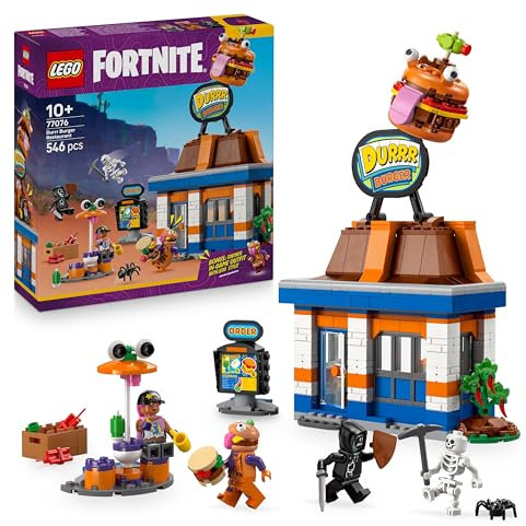 LEGO Fortnite Durrr Burger Restaurant – Kreatives Spielzeug mit den Minifiguren Strandbomber, Beefboss, Schmierfink – Gaming- und Sammlergeschenk für Jungen und Mädchen ab 10 Jahren – 77076