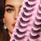 10 Paires de Faux Cils Naturels Russes Rayures de Cils Reutilisable Cat Eye Faux Cils Extension de Cils Professionnel False Eyelashes Style F4