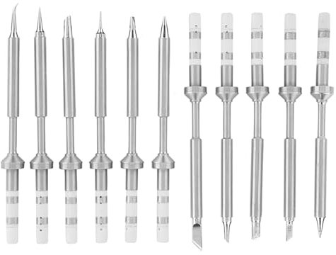 Edelstahl Lötkolben Spitzen Ersatz TS100 Elektrischer Mini-Stift Typ Schnell Wärme TS100 Lötkolben (TS100 Löten Eisenkopf 11 -teiliges Set)
