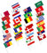 WOONEKY 32 pezzi Bandiere Piccole Bandierine Decorativi per Sportivi e Celebrazioni Resistenti e Riutilizzabili
