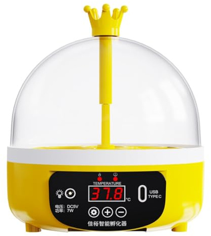 Ujjdwiurgh 4 Eggs Incubator for Home Automatic Temperature Poultry Hatching Machine Control for Hatching Duck Eggs Manual