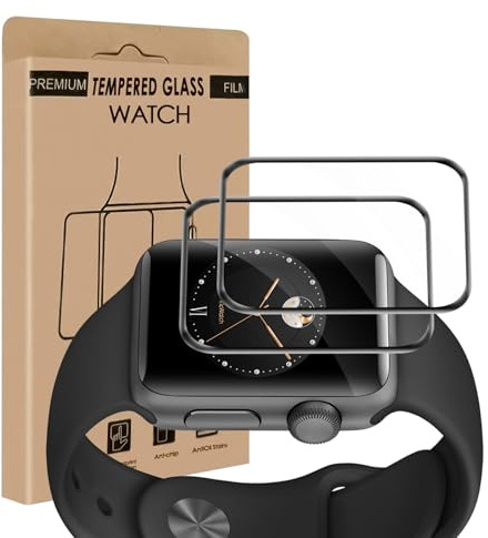 Cable Leader 2 Stück Schutzfolie für Panzerglas für Apple Watch Series 4/5/6/se/se2 (44mm), Keine Blasen Schutzglas, Anti Kratzer, Sensitive Touch, HD Klarsicht Apple Watch 44mm Displayschutzfolie