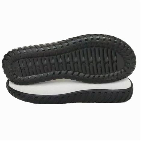 Kristallsohle DIY Handgehäkeltes Sohlenmaterial (Schwarz, 41)
