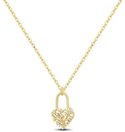 CYMYSS Gold Plated Necklace for Women 925 Sterling Silver Pendant Necklace with Adjustable Chain 40+5CM Layered Double Necklace Clavicle Birthday Gifts for Women