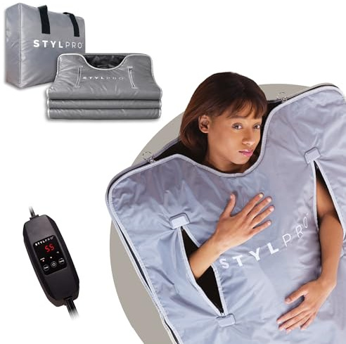 STYLPRO Infrarot Saunadecke für Zuhause | Tragbare Sauna & Thermodecke | Entspannung, Schweiß & Infrarottherapie | Einstellbare Wärme, Faltbare Heimsauna