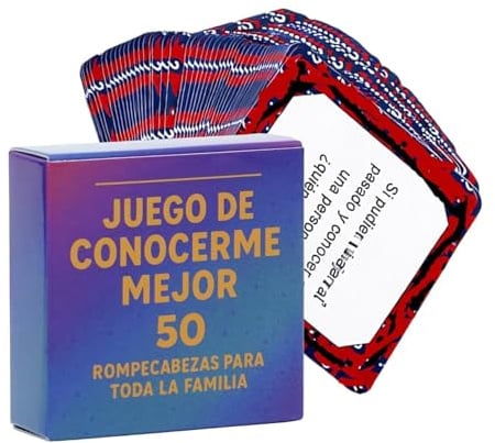 Kartenspiele, Familien-Aktivitätsdeck – interaktive Spanisch-Konversationskarten, lehrreiches Sprachlernspiel, unterhaltsames Tischerlebnis, soziale Bindung, Spielset, fesselndes Gruppenspaß-Set | Pre