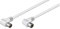 Goobay 11520 - Cable coaxial de 1.5 m/Macho y Hembra/Conector antena TV/Angulo 90 grado/Blanco