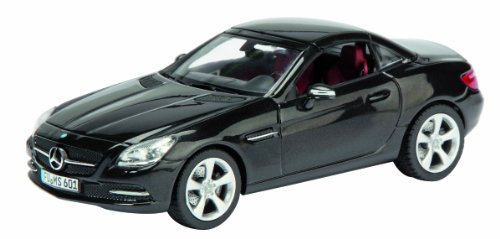 Dickie-Schuco 450745100 - Schuco - MB SLK-Klasse, schwarz 1:43 R172, obsidian black, Limited Edition: 1.000 Stück, Klarsichtvitrine mit Sammlerumkarton