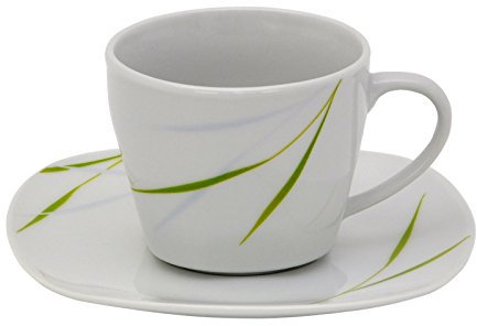 Van Well 2tlg. Set Espressotasse 10cl mit Espressountertasse 12,1cm Aviva