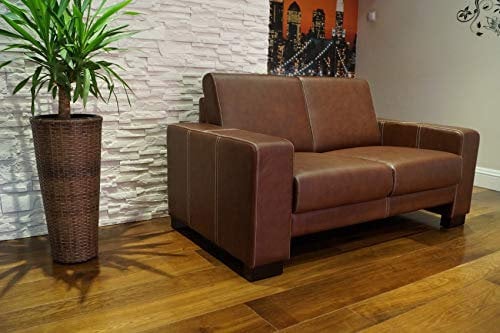 Quattro Meble Echtleder 2 er Sofa Atlanta Extra Breite 150cm Ledersofa Echt Leder Couch mit Ziernaht große Farbauswahl !!!
