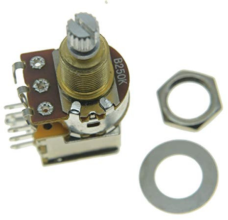 KAISH Guitar Bass Push Push Pot(No Pull Anymore) Linear Taper Guitar Potentiometer Pots with USA/Imperial Brass Shaft B250K