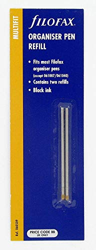 Filofax Mini Kugelschreiberminen, Schwarz, 2 Stück