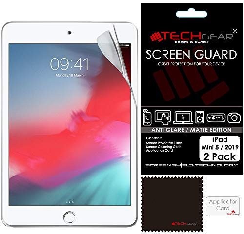 TECHGEAR, Pellicola Protettiva antiriflesso per iPad Mini 5 (2019), Opaca, Compatibile con Apple iPad Mini 5 2019, Confezione da 2