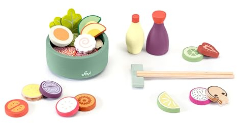 Sevi Poké-Set (28 Stück) Lernspiele aus Holz für Kinder im Alter von 2–3 Jahren | 20x13x9,5cm | Pretend Play | Modell 83132