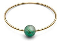 JUKSEREI Damenring Gold Birthstone-Ring Mai Smaragd - Geburtsring/Geburtstagsring Emerald Grün Harmonie Schönheit Sicherheit - RBSCHMAIg-54