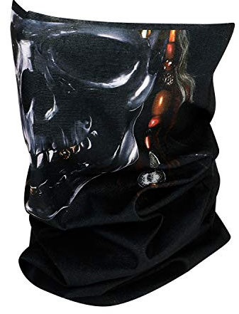 Multifunktionstuch Unisex Halstuch Totenkopf Funktionstuch UV Schutz Balaclava Kopftuch Herren Schlauchtuch Unisex Loopschal Damen Sturmhaube Bedruckt Schlauchschal für Motorrad Skilaufen Fahrrad