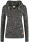 OXMO OXPhiladelphia Damen Strickjacke Grobstrick Cardigan mit Kapuze Reißverschluss 100% Baumwolle Regular fit, Größe:S, Farbe:Black (799000)