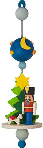 Graupner Holzminiaturen® | Baumschmuckspindel Christbaumschmuck Nußknacker aus Holz | Original Erzgebirgische Holzkunst® | Hochwertige Handarbeit | besondere Geschenkidee | Sammlerstück