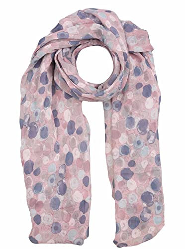 Zwillingsherz Seiden-Tuch im auffälligem Design - Hochwertiger Schal für Damen - Halstuch - Umschlagstuch – Pashmina - Loop - weicher Schlauchschal für Frühjahr Sommer Herbst Winter - rosa
