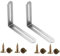 CornièRe Inox éQuerre à Angle Droit En Forme De L Fente D'Angle Blanc 120x165x24mm Avec 2 Fentes Angle D'Angle De Meuble à 90 DegréS Pour Table Chaise BibliothèQue Finition BrosséE