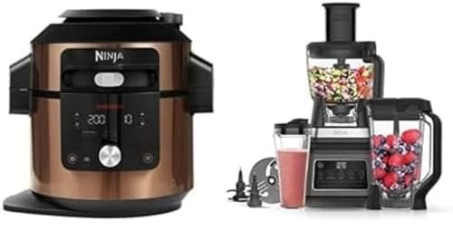 Ninja Foodi MAX 14-in-1 SmartLid Multi-Cooker 7.5L [OL650UKCP] and Ninja 3-in-1 Food Processor and Blender with Auto-iQ [BN800UK]