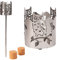 Gartenfackel für draußen Motiv Eule 2X Brennelemente - Holzspäne mit Wachs - Schwedenfackel Pelletfackel Feuersäule Flammschalen Wachsfackel Gartenleuchte
