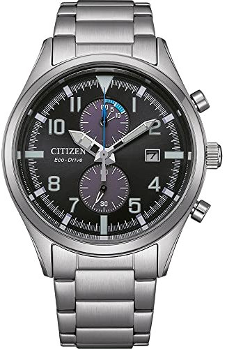 Citizen Orologio Cronografo al Quarzo Giapponese Uomo con Cinturino in Acciaio Inossidabile CA7028-81E