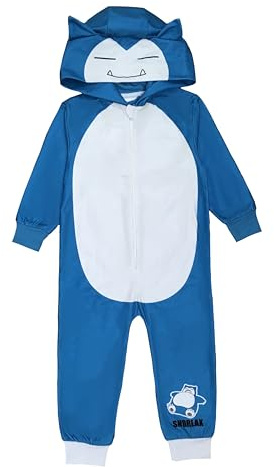 Pokemon-Einteiler mit Kapuze für Jungen oder Mädchen, Evoli, Gengar, Glumanda, Pikachu, Relaxo, Schiggy, Alter 3-12 Jahre