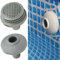 RANRAO Juego de Conectores de Filtro de Entrada de Piscina, Kit de Conector de aspersor de Piscina para conexión para INTEX de 32 mm, Boquilla de Entrada de Malla, conexión de Manguera