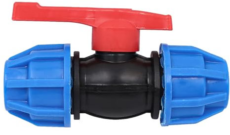 Tiardey 4 Stück 25 mm PE-Rohr-Kugelhahn, Schnellanschluss-Kugelhahn, kompatibel mit PE80 PE100 Rohren