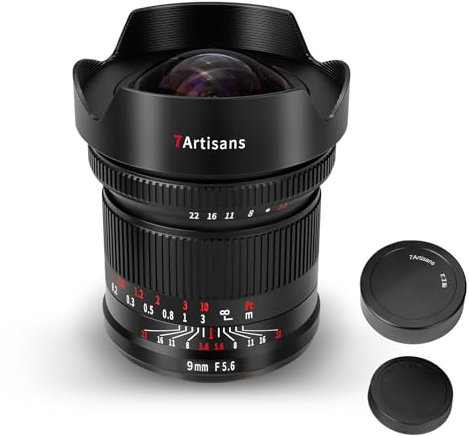 7artisans 9mm F5.6 Objectif Ultra Grand Angle Plein Format, Compatible avec Les appareils Photo sans Miroir Plein Format Sony E-Mount Alpha a7 a7II a7III a7R a7RII a7RIII a7RIV a7S a7SII a9 a7C