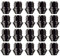 RYBO Set of Black Alloy Wheel Nuts. M12 x 1.5, Taper Washer, 19mm Hex for Use With Ford Alloy Wheels & More (20)