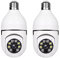 Bsowte - 2 bombillas de vigilancia E27 WiFi cámara IP visión color automático seguimiento humano 4X zoom digital monitor de seguridad