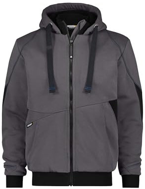 DASSY® Pulse Sweatshirt-Jacke - Größe 4XL - ANTHRAZITGRAU/SCHWARZ