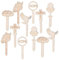 Logbuch-Verlag 12 kleine Kommunion Deko Caketopper Muffin Kuchen Holzstecker für Taufe Tortendeko Kuchendeko christliche Symbole 10 cm