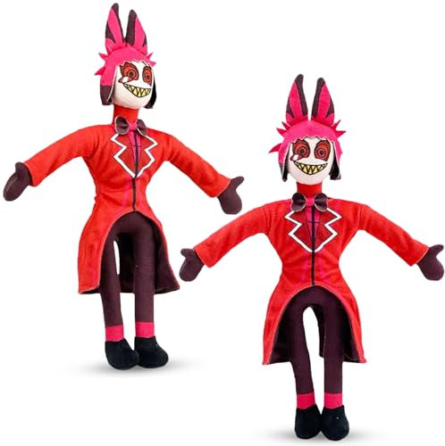 Atuoxing Hazbin Hotel Plüsch Puppe, Hazbin Hotel Plüsch, Gefüllte Anime Hell Inn Puppe, Anime Charakter Alastor Plüsch Puppe, Sammelbare Hell's Inn Spielzeug Geburtstagsgeschenk Für Fan (B)