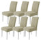 Ystyle Stretch Stuhlhussen 6er Set, Stuhlbezug Elastisch Abnehmbarer Waschbarer,Universal Langlebig Stuhlbezüge, Für Hotel Bankett Küche Restaurant Hochzeit Party, Khaki