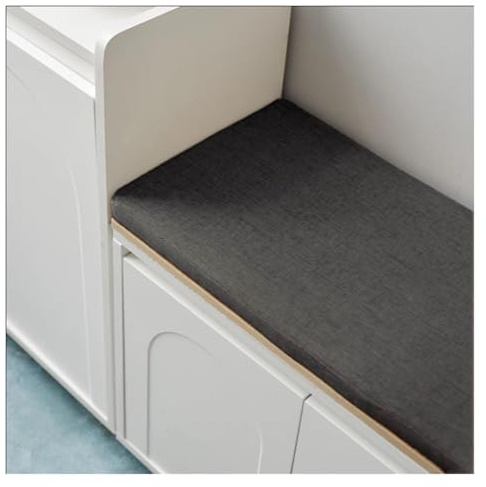 AQIGR Sitzkissen 60x30 80x30 100x30 100x40 Bankkissen Bankauflagen für Fensterbank 3/5cm Dickes Waschbare Abnehmbarer Sitzkissen für Gartenbank Esstisch, Bank, Drinnen(Dunkelgrau,80x35x5cm Thick)