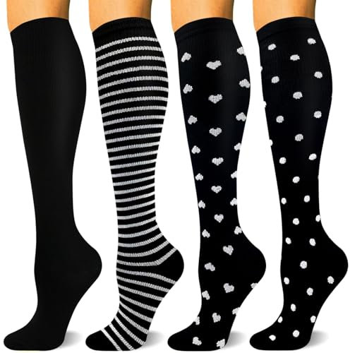 Campsnail Kompressionsstrümpfe Damen und Herren Bunte Stützstrümpfe Kompressionssocken für flug Sport Reisen Laufen