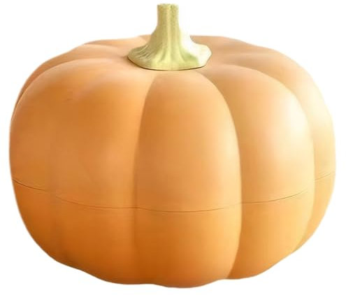 Halween Servizio vassoio carino ciotola di zucca con coperchio, snack a forma di zucca divisa staccabile, 7.09x7.09x5.91 pp piatti da servizio di Halloween
