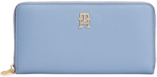 Tommy Hilfiger Damen Geldbörse Distinct mit Reißverschluss, Blau (Brisk Blue), Einheitsgröße